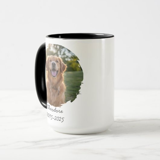 Pet Memorial Mug - Photo & Dates マグカップ (正面左)