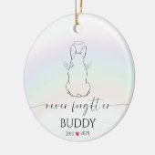 Pet Memorial Ornament Dog Personalized セラミックオーナメント (左)