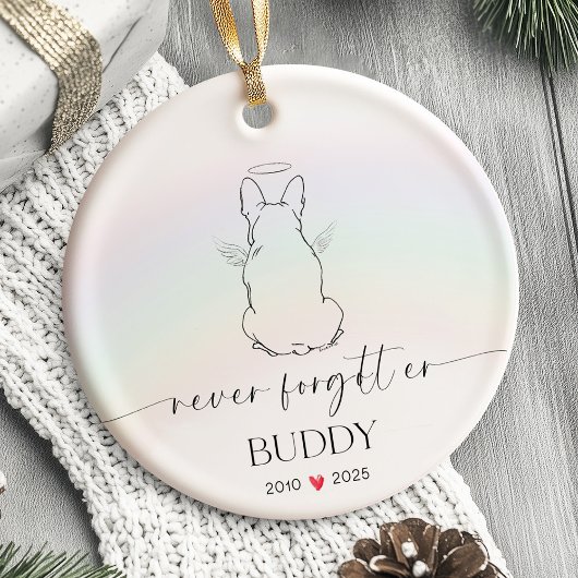 Pet Memorial Ornament Dog Personalized セラミックオーナメント