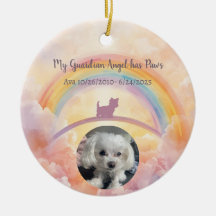 Pet Memorial Ornament – My Guardian Angel Has Paws