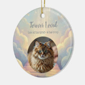 Pet Memorial Ornament with QR Code Grief Music セラミックオーナメント (左)