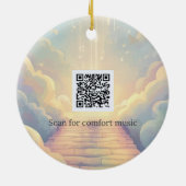Pet Memorial Ornament with QR Code Grief Music セラミックオーナメント (裏面)