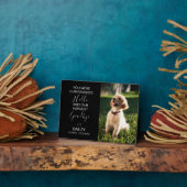 Pet Memorial Our Favorite Hello Hardest Goodbye フォトプラーク (側面)