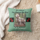 Pet Memorial - Paw Prints on Myハート クッション (ブランケット)