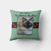 Pet Memorial - Paw Prints on Myハート クッション (裏面)