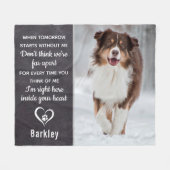 Pet Memorial Personalized Photo フリースブランケット (正面(横))