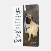 Pet Memorial - Pet パーソナライズされた Loss Photo Met メタルオーナメント (正面左)