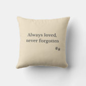 Pet Memorial Pillow – Always Loved  クッション (裏面)