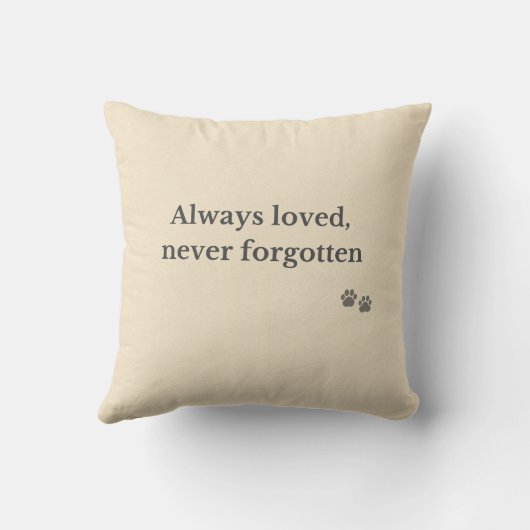 Pet Memorial Pillow – Always Loved  クッション (裏面)