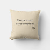 Pet Memorial Pillow – Always Loved  クッション (正面)