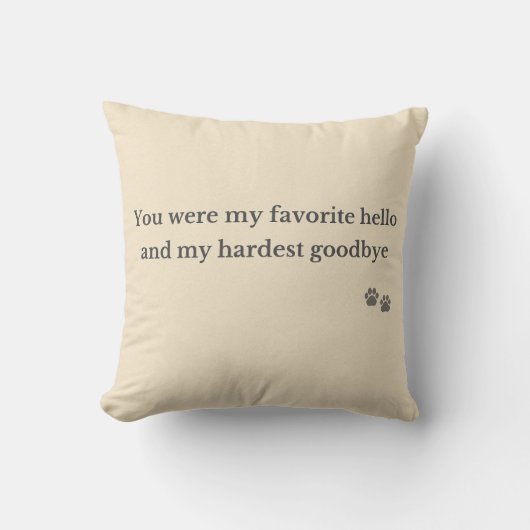 Pet Memorial Pillow – Favorite Hello クッション (正面)