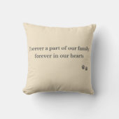 Pet Memorial Pillow – Forever Family クッション (正面)