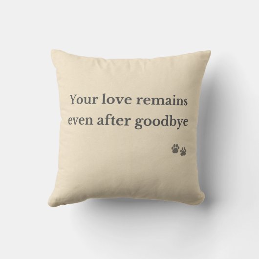 Pet Memorial Pillow – Love Remains クッション (裏面)