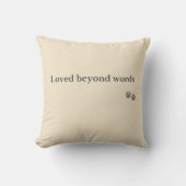 Pet Memorial Pillow – Loved Beyond Words クッション (正面)