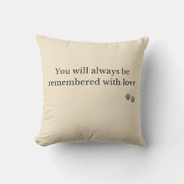 Pet Memorial Pillow – Remembered with Love クッション