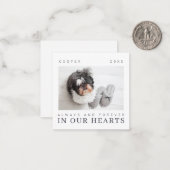 Pet Memorial Quote Simple Modern Chic Photo ノートカード (正面/裏面インサイチュ)