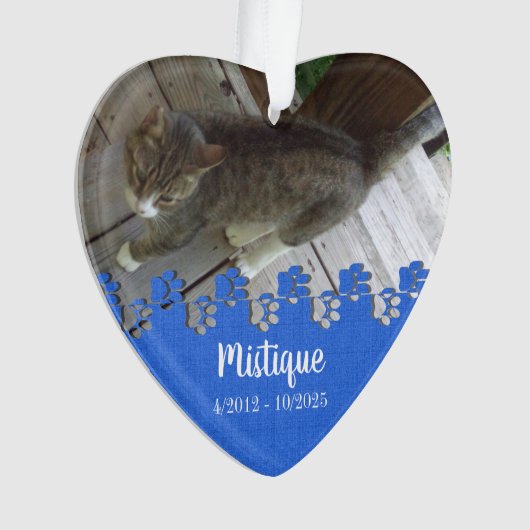 Pet Memorial Remembrance Beloved Keepsake オーナメント (正面)