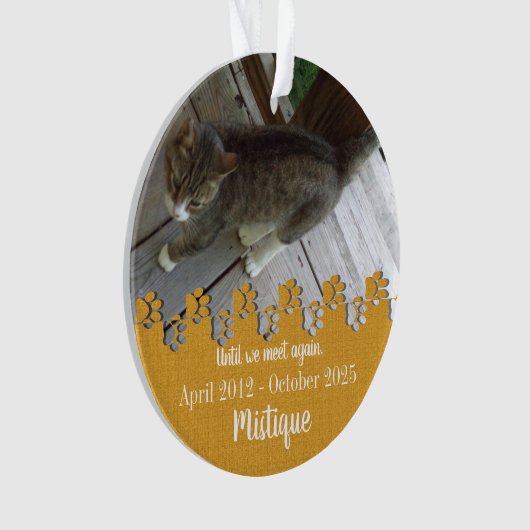 Pet Memorial Remembrance Beloved Keepsake オーナメント (正面)