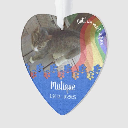 Pet Memorial Remembrance Beloved Keepsake オーナメント (正面)