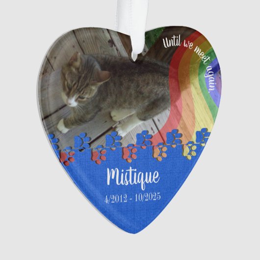 Pet Memorial Remembrance Beloved Keepsake オーナメント (正面)