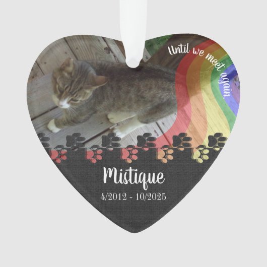 Pet Memorial Remembrance Beloved Keepsake オーナメント (正面)