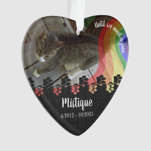 Pet Memorial Remembrance Beloved Keepsake オーナメント (正面)