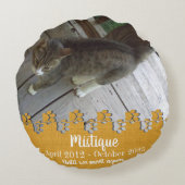 Pet Memorial Remembrance Beloved Keepsake ラウンドクッション (裏面)