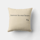 Pet Memorial Throw Pillow – Forever in Our Hearts クッション (裏面)