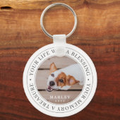 Pet Memorial Your 賛美 Lifeの写真モダン キーホルダー (正面)