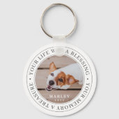 Pet Memorial Your 賛美 Lifeの写真モダン キーホルダー (裏面)