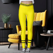 Pet Mom Cat Name Yellow Black Stripes Customized レギンス