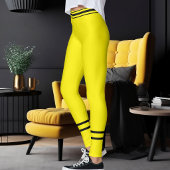 Pet Mom Cat Name Yellow Black Stripes Customized レギンス