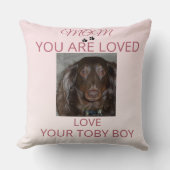 Pet Mom Heartfelt Photo Accent クッション (正面)