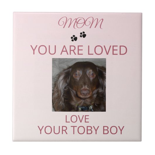 Pet Mom Love Photo Tile タイル (正面)