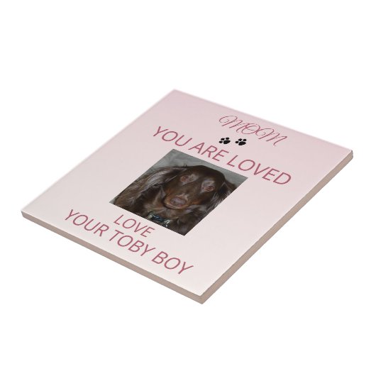 Pet Mom Love Photo Tile タイル (側面)
