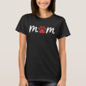 Pet Mom Paw Love Minimalist Tシャツ (正面)