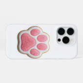 Pet Mom Phone Case | Chenille Embroidery Heart Paw iPhoneケース (裏面横)