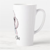 Pet Mom Vibes Poodle Dog Sunglasses Pink Gift カフェラテマグ (右)