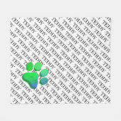 PET NAMEパターンポーカラフルト印刷おもしろい フリースブランケット (正面(横))