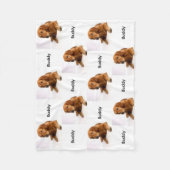Pet Name And Photo Editable Fleece Blanket フリースブランケット (正面)
