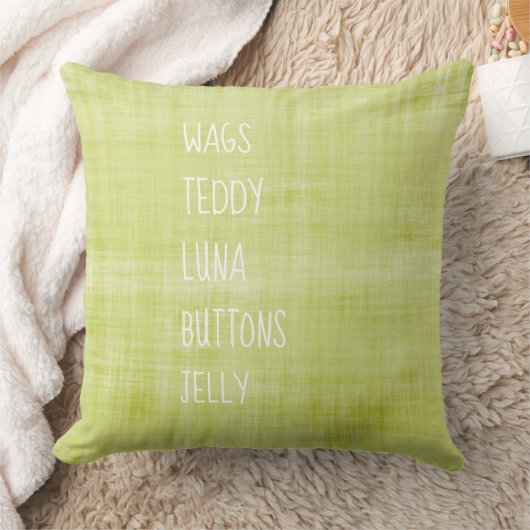 PET Names Timeless Keepsake Home Decor Green クッション (ブランケット)