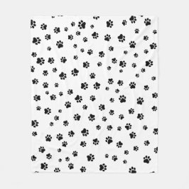Pet Paw - Car or Dog Seamless Pattern  フリースブランケット