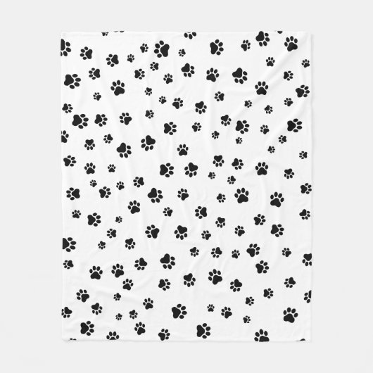 Pet Paw - Car or Dog Seamless Pattern  フリースブランケット (正面)