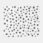 Pet Paw - Car or Dog Seamless Pattern  フリースブランケット (正面(横))