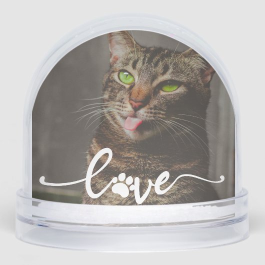 Pet Paw Love | Modern Script Personalized Photo (正面)