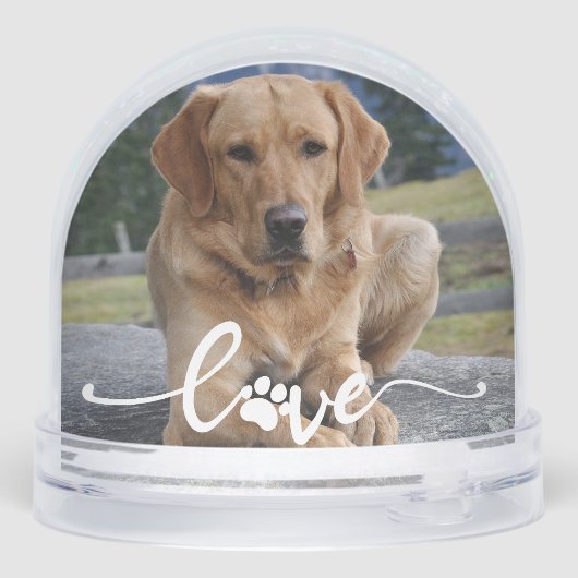Pet Paw Love | Modern Script Personalized Photo (裏面)
