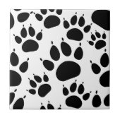 Pet Paws Dog and Cat Paw Prints Custom タイル (正面)