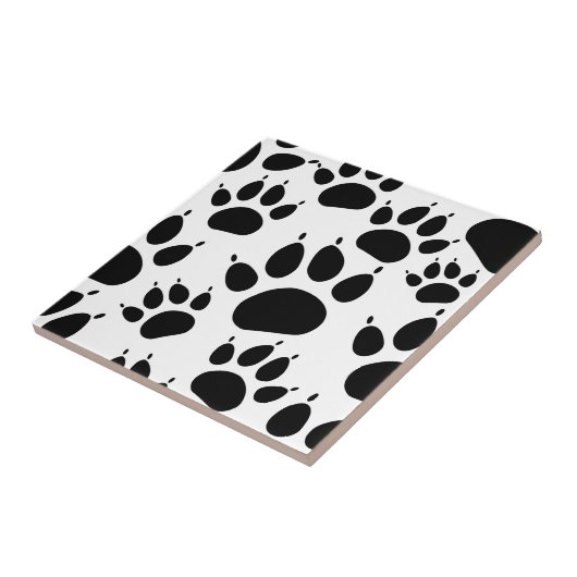 Pet Paws Dog and Cat Paw Prints Custom タイル (側面)