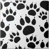 Pet Paws Dog and Cat Paw Prints Custom タイル