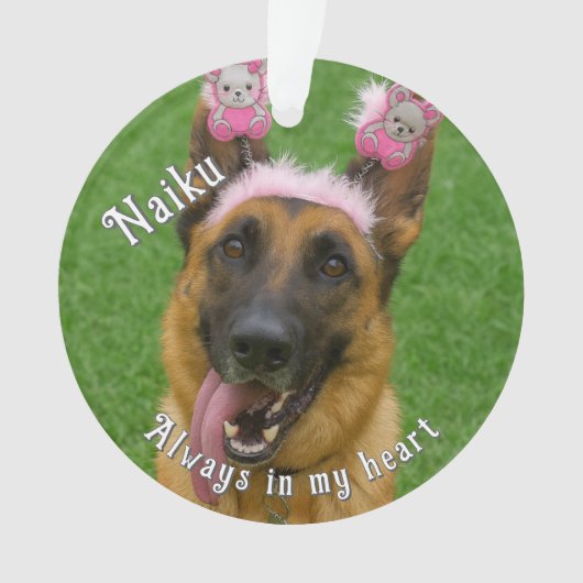 Pet Photo Acrylic Memorial Ornament オーナメント (正面)